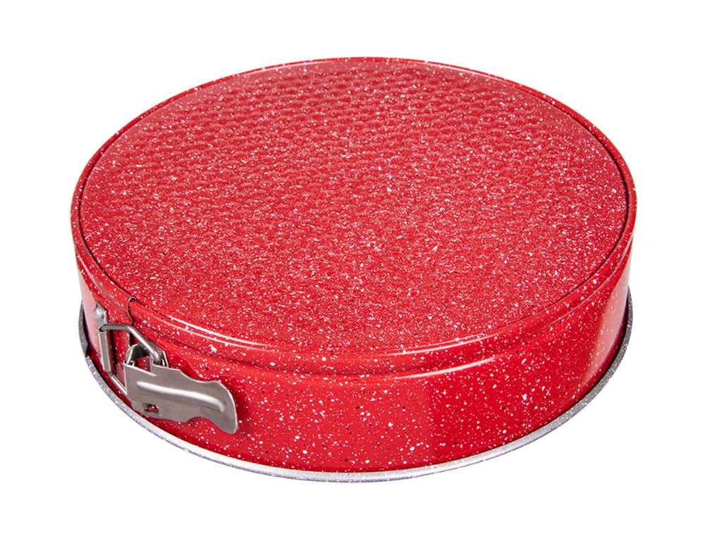 ZEPHYR Red Passion ZP 1223 EH28 Forma do ciasta z obniżonym dnem, 28 cm, powłoka marmurkowa, czerwona