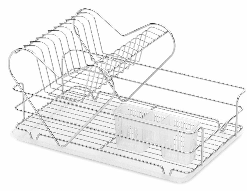 СУШИЛНИК ЗА СЪДОВЕ TEKNO TEL KB-011 , хром , прозрачна тавичка