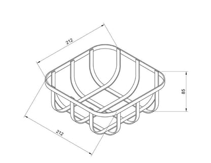 Forma do pieczenia chleba OLIVER BRĄZ OB-1225-B, 21x21x8,5 cm, Metal, Tekstylia, Czarny