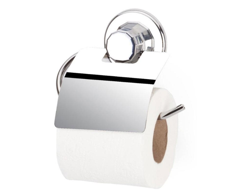 Uchwyt na papier toaletowy z pokrywką TEKNO TEL DM 238, 15x5x15 cm, Odkurzacz, Chrom