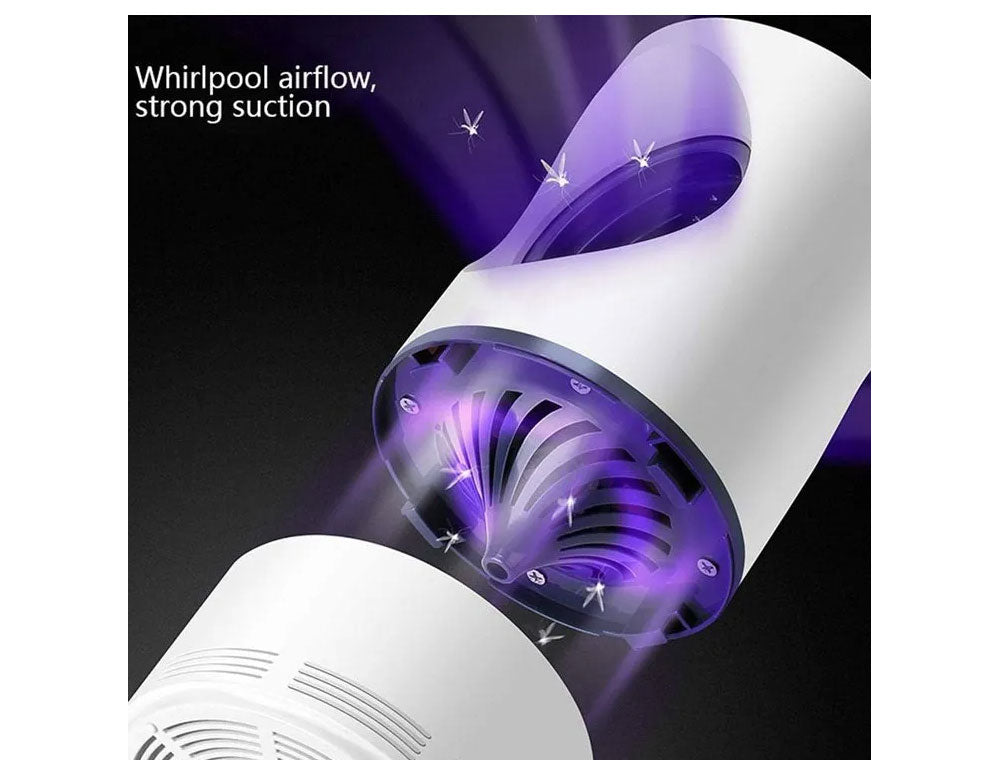 Lampa przeciw komarom JUST FANTASTIC JF-01, port USB, UV LED x6, 360-400 nm, bez BPA, biało-niebieska